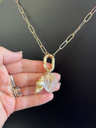 Coastal Cutie Gold Charm Necklace