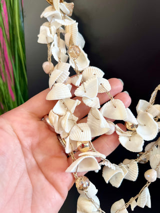 Gold SeaShell & Natural Shell Layered Necklace