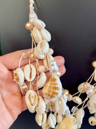 Ivory Layered Shell Statement Necklace