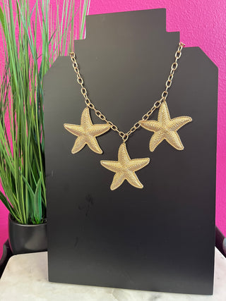 Starfish Maiden Gold Charm Necklace
