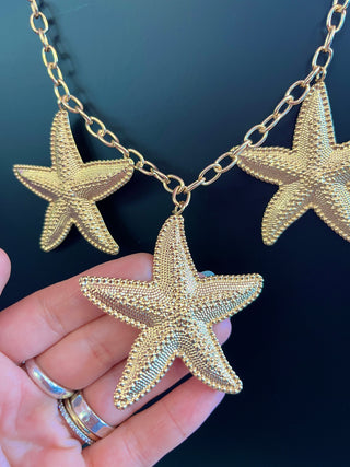 Starfish Maiden Gold Charm Necklace