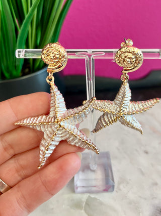 Gold  Starfish Earrings
