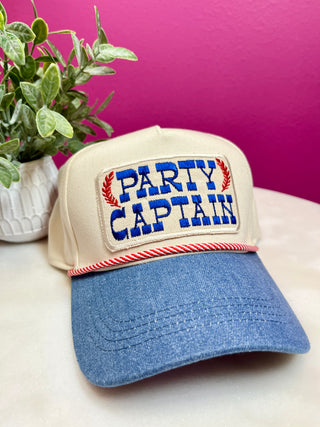 Party Captain Denim Baseball Hat