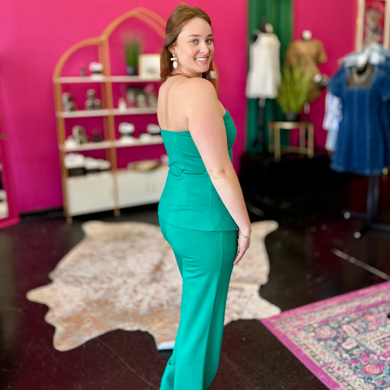 Kelly Green Wide Leg Pants