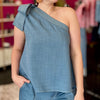Denim Blue 1 Shoulder Top