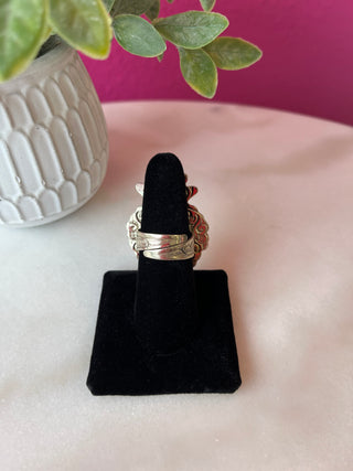 Turquoise Flaming Heart Ring