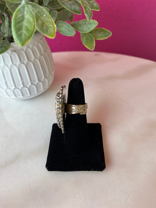 Lapis Large Heart Ring