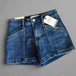 Sugar Dark Denim Utility Shorts