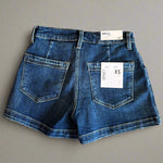 Sugar Dark Denim Utility Shorts