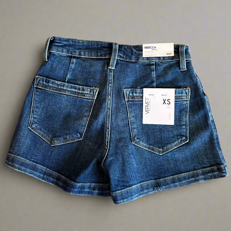 Sugar Dark Denim Utility Shorts