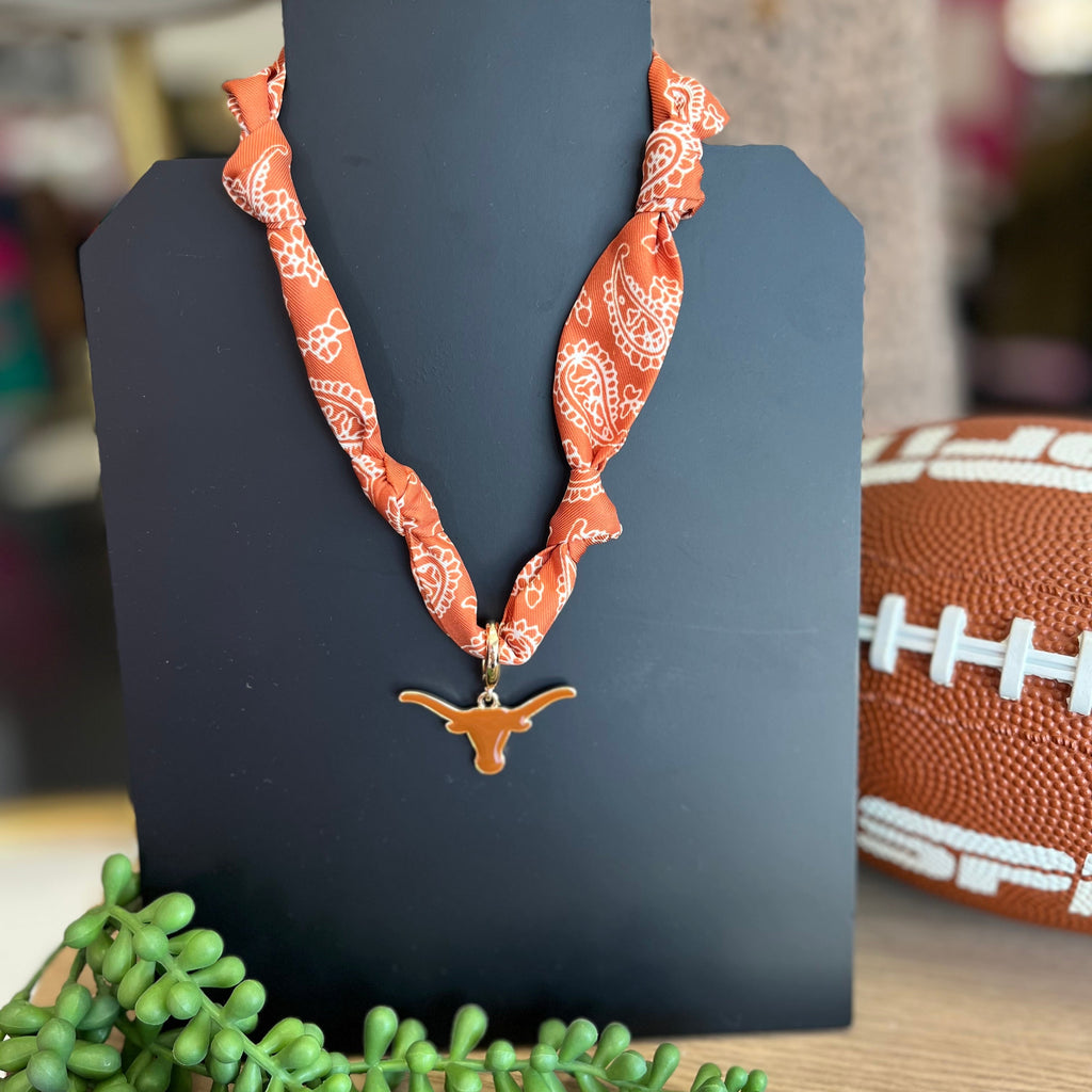 Texas Longhorns Scarf Necklace