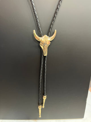 Gold CowSkull Boho Necklace