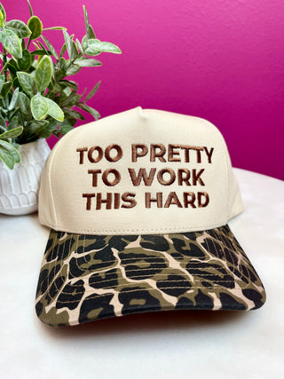 Leopard Too Pretty Embroidery Baseball Hat