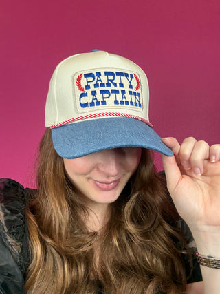 Party Captain Denim Baseball Hat