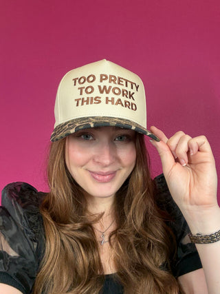 Leopard Too Pretty Embroidery Baseball Hat