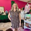 Julie Leopard Denim Shirt Dress