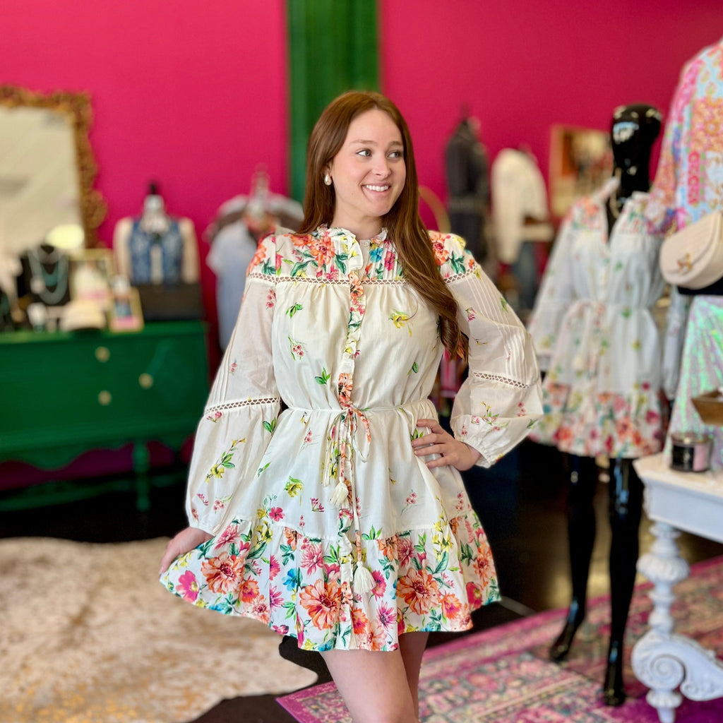 Flower Garden Ivory Dress