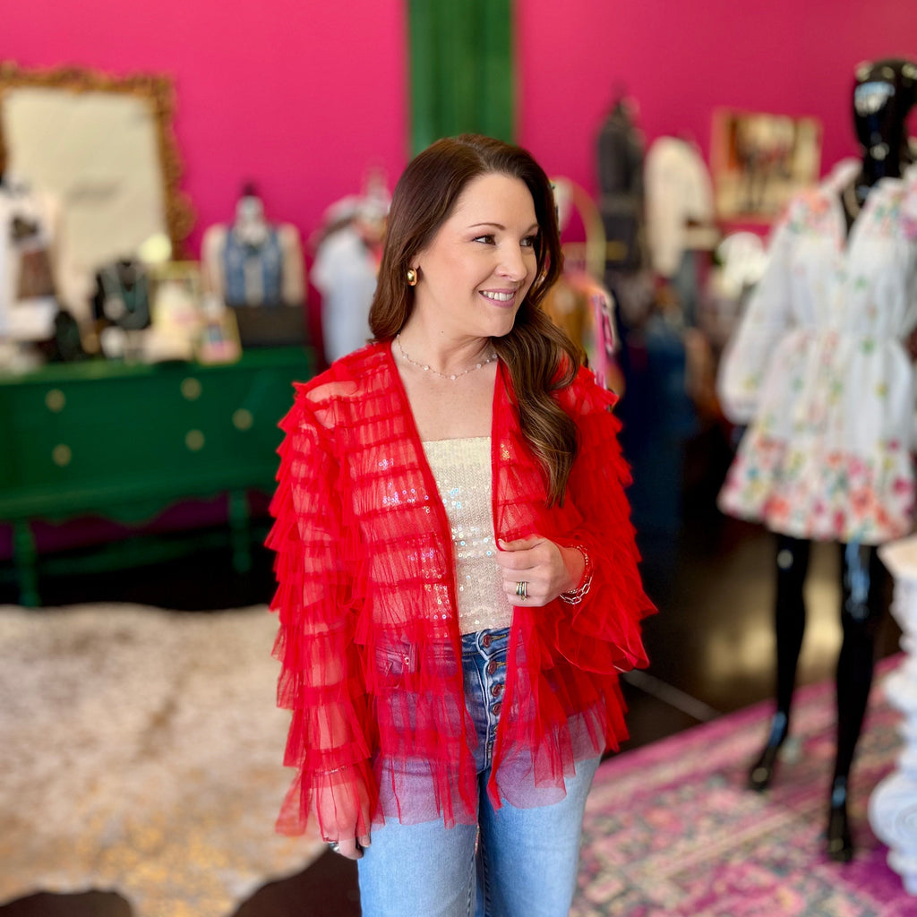 Frilly Girl Red Jacket