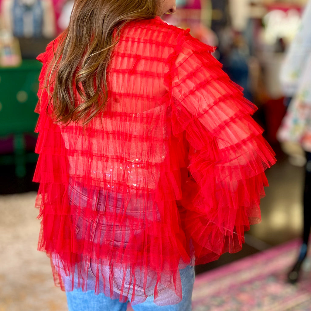 Frilly Girl Red Jacket