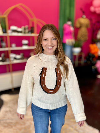 Ivory Horseshoe Sweater