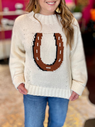 Ivory Horseshoe Sweater