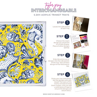 Preppy Life Trinket Tray Inserts