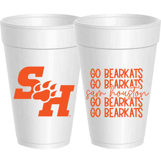 Sam Houston Go Bearcats Styrofoam Cups
