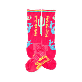Take the Risk Hot Pink Boot Sock By Lucky Chuck