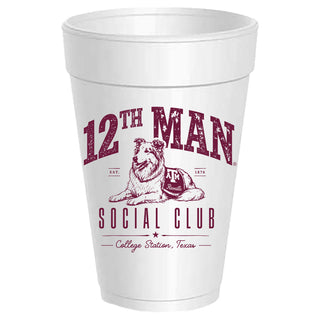 12th Man Social Club Styrofoam Cups