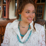 Turq Layered Bar Earring