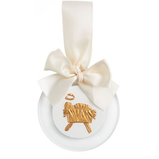 Gold Navity Acrylic Disk Ornament