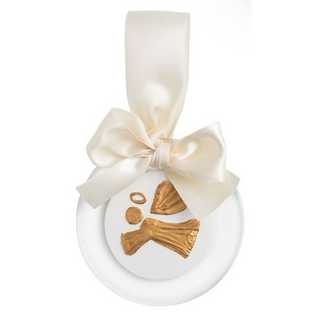 Gold Angel Acrylic Disk Ornament