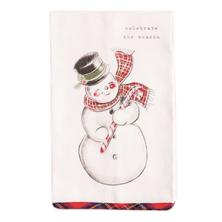 Celebrate the Season Snowman Tea Towel