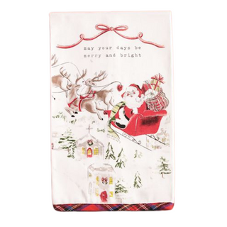 Santa Sleigh Tea Towel