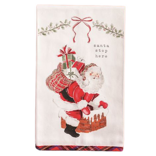 Santa Stop Tea Towel