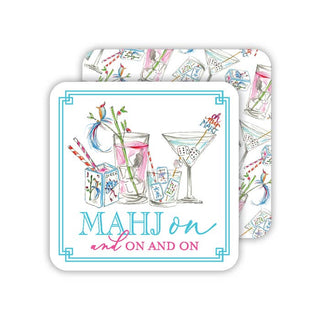 Mahjong Cocktails Square Coaster Set