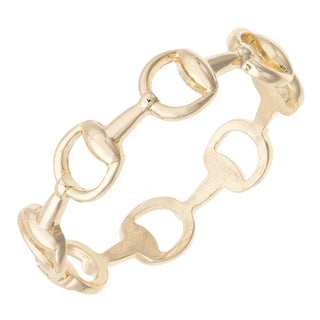 Gold Horesbit Bangle Bracelet