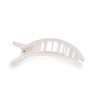 Coconut White Lg Round Flat Teleties Clip