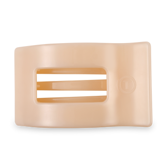 Almond Beige Lg Flat Rectangle Teleties Clip 