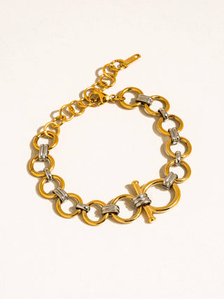 Céliane 18K Mixed Metal Link Bracelet - Water Resistant