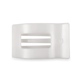 Coconut White Medium Flat Rectangle Teleties Clip