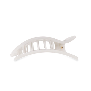 Coconut White Medium Flat Rectangle Teleties Clip