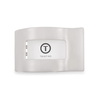 Coconut White Medium Flat Rectangle Teleties Clip