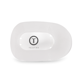 Coconut White Lg Round Flat Teleties Clip