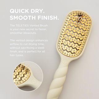 Teleties Tan Vented Hair Brush