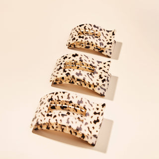 Blonde Tortoise Medium Flat Rectangle Teleties Clip