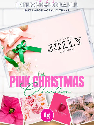 Pink Christmas Tray Inserts