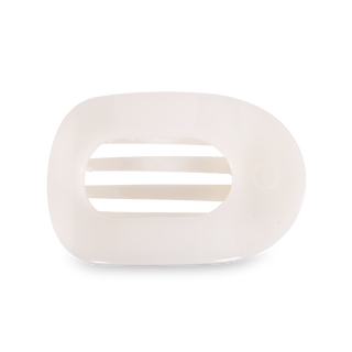 Coconut White Lg Round Flat Teleties Clip 