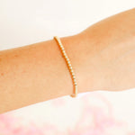 BB 3MM Gold Beaded Bracelet