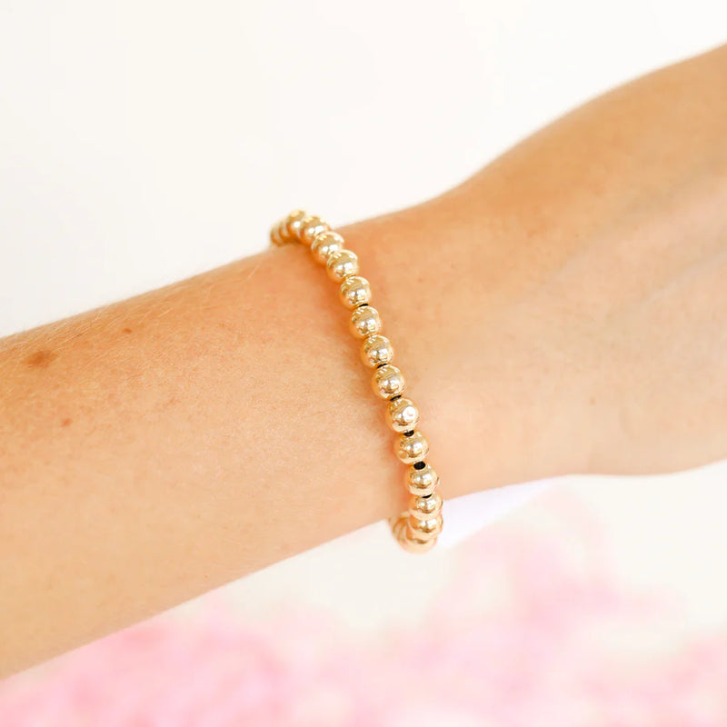 BB 6MM Gold Beaded Bracelet